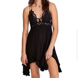 Free people adella slip dress black